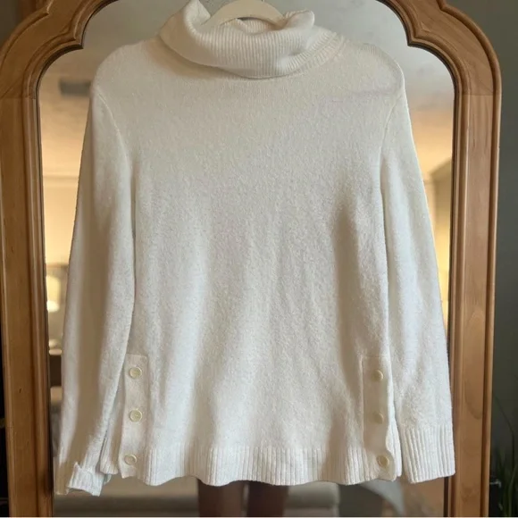 J. Crew Cream Turtleneck Sweater - Picture 2 of 5